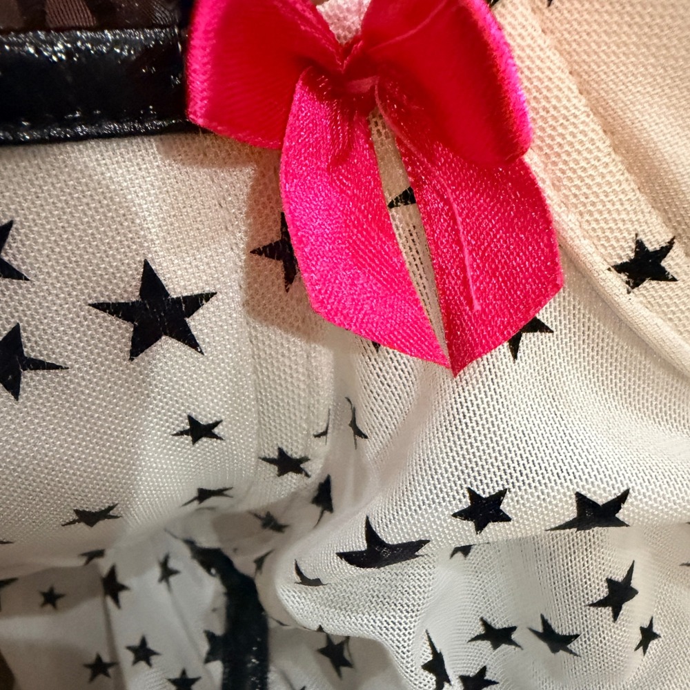 Passion Forever Star Print Corset Style Camisole Top XL, White, Black, Pink - Picture 11 of 14